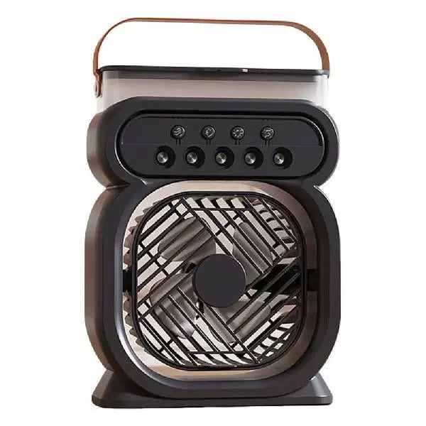 Unisex Einheitsgröße tragbarer wiederaufladbarer verdampfender Desktop-Luftkühler und Ventilator mit Leder-Tragegriff Brehn