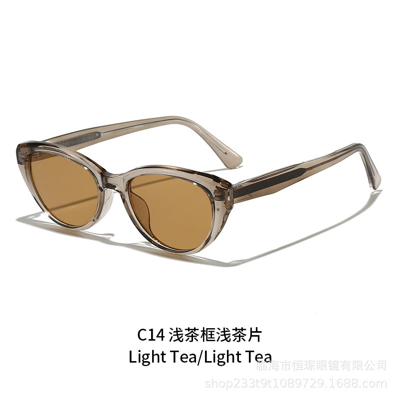 Damen Cat-Eye Sonnenbrille mit hochwertigem, transparentem Rahmen und UV-Schutz Brehn