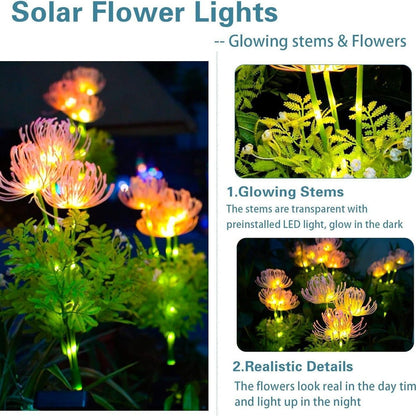 Beleuchteter floraler Stake-Cluster mit integrierten Solar-LED-Stielen Brehn