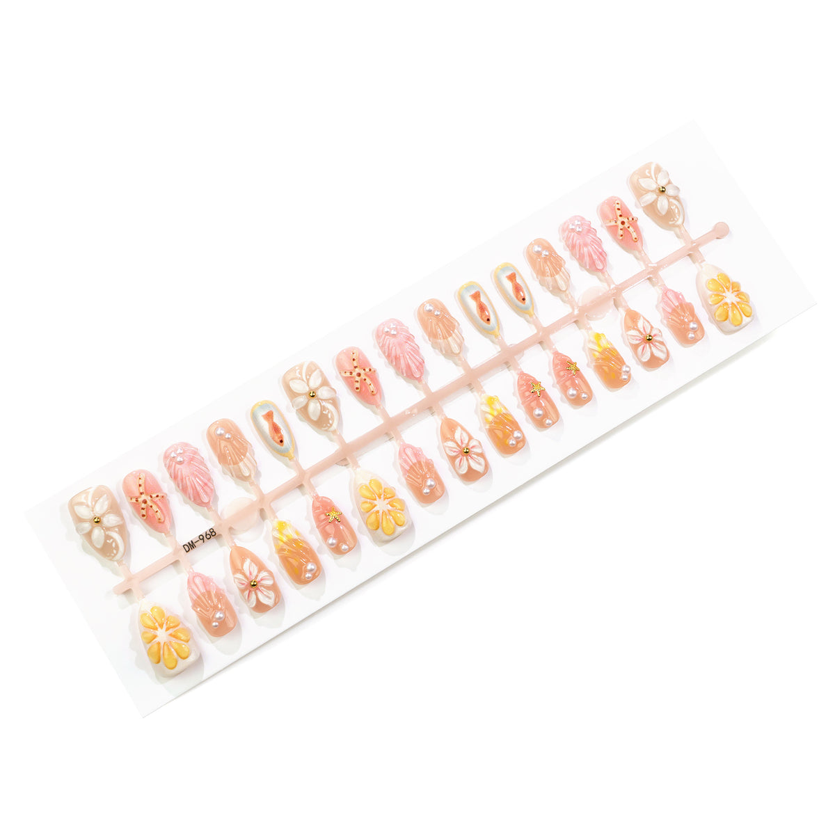 Seaside-Themen Press-On Nagelkunstset