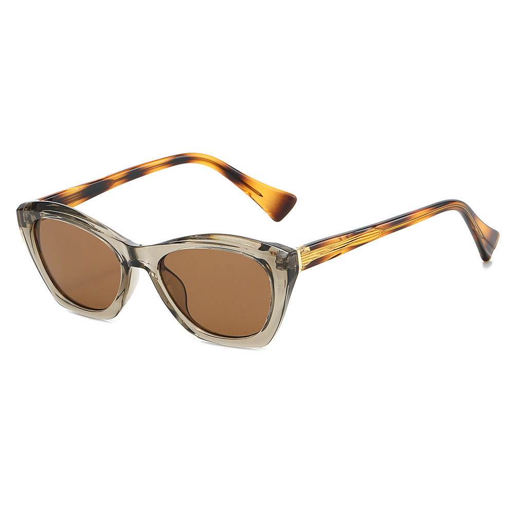 Damen Cat-Eye Sonnenbrille mit transparenten und farbigen Details Brehn