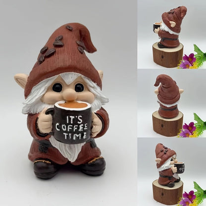 Dekorative Kaffeetrinkende Weihnachtsfigur Brehn
