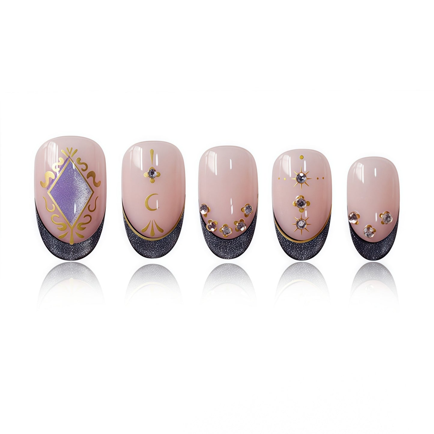 Himmlisch inspirierte dekorative Nagelkunst Brehn