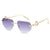 Chic hexagonale Rahmen Sonnenbrille