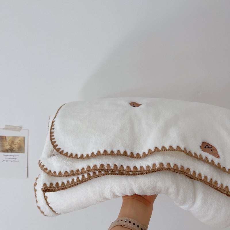 Unisex Kuscheldecke mit süßen Bärenmotiven Brehn