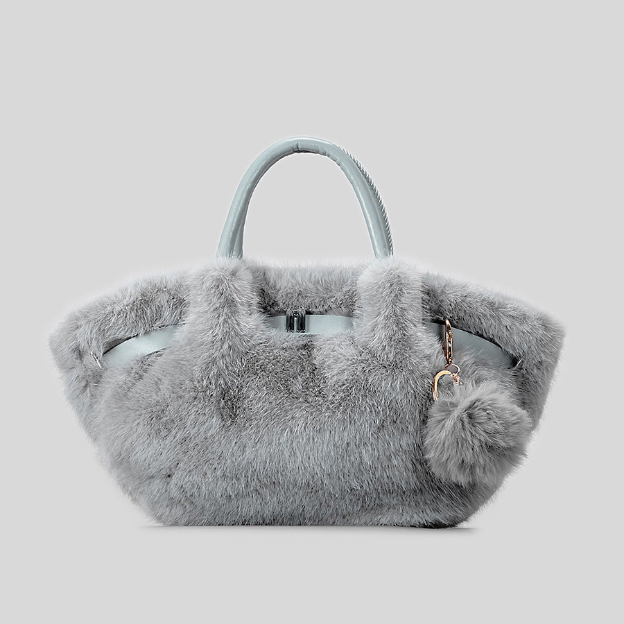 Plüsch Kunstfell Handtasche