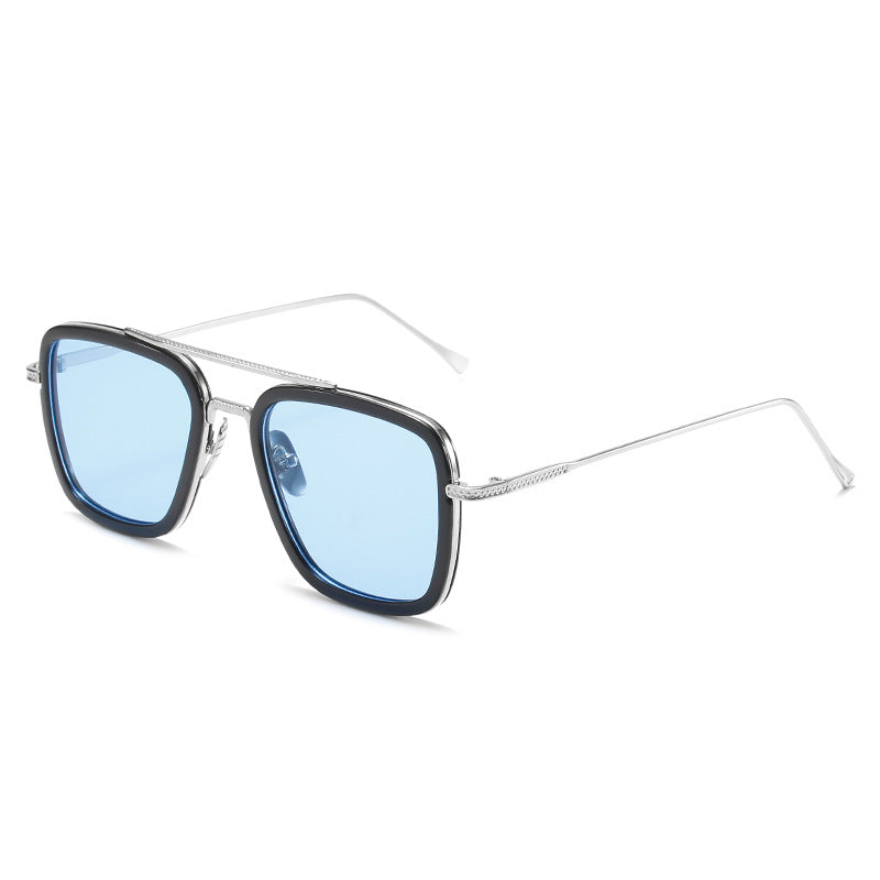 Damen modische quadratische Sonnenbrille mit luxuriösem Metallrahmen Brehn