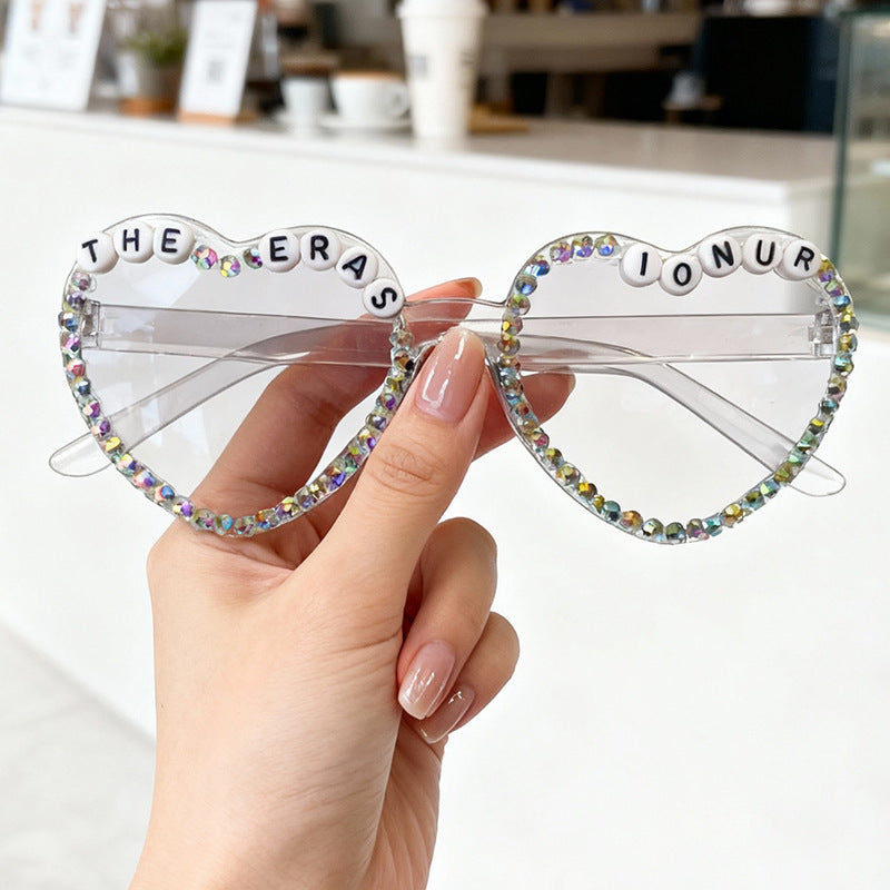 Herzförmige, mit Strass veredelte Sonnenbrille Brehn 1787141205