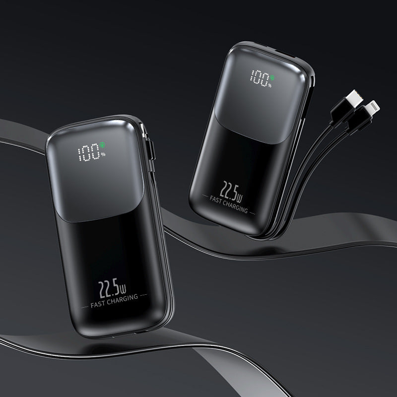 Hochleistungs-Powerbank mit Intelligenter Ladeanzeige und Integriertem Kabel Brehn