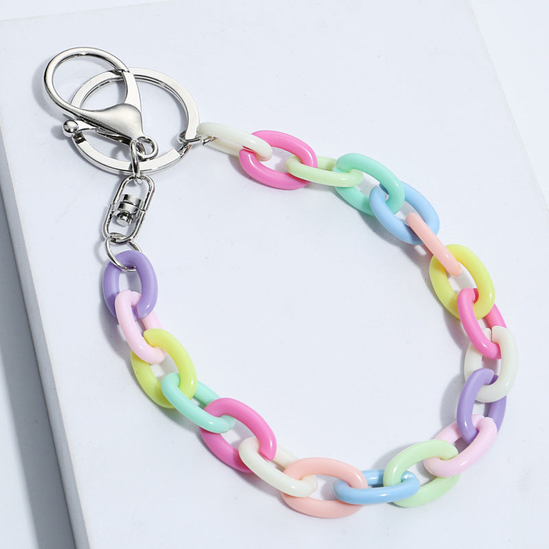 Bunter Ketten-Schlüsselanhänger Halter Brehn