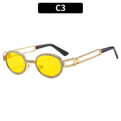 Dekorative Sonnenbrille mit Kristallakzenten