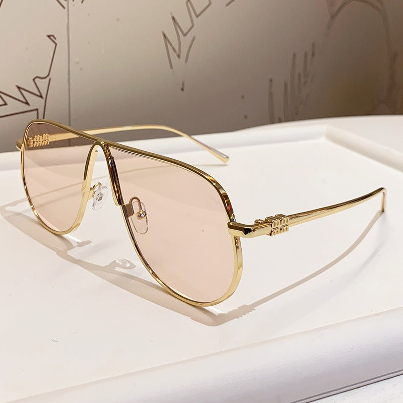 Herren Luxuriöse Übergroße Aviator Sonnenbrille Brehn
