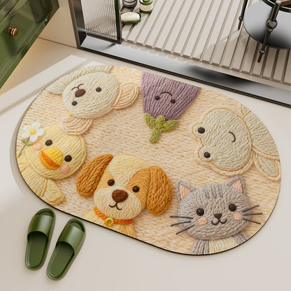 Verspielter tierisches Thema Teppich