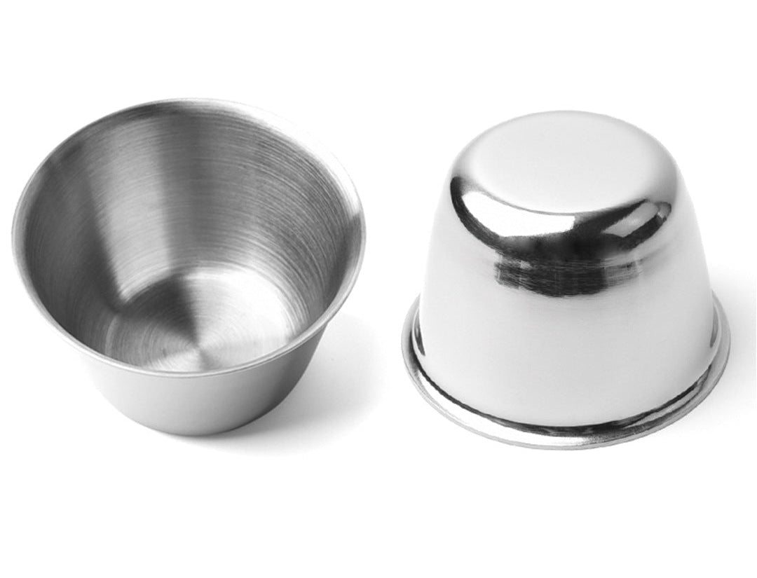 Professionelle Edelstahl Flanförmchen Für Crème Caramel und Pudding Brehn