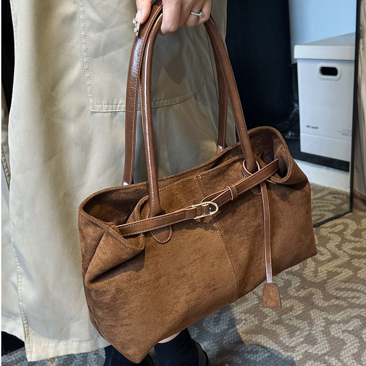 Wildleder Tragetasche Brehn