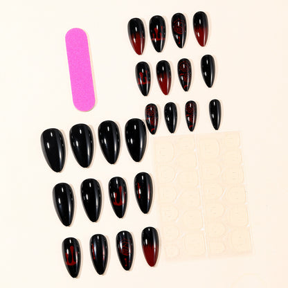 Gothic Horror Themed Nail Art Extensions Brehn
