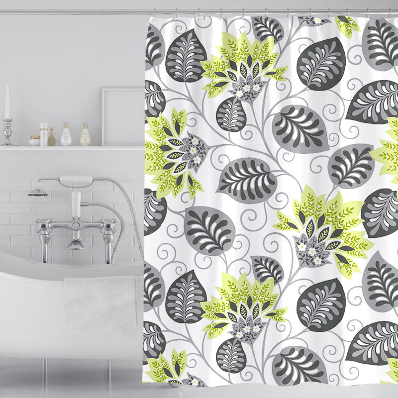 Damen Elegante Floral Duschvorhang Brehn