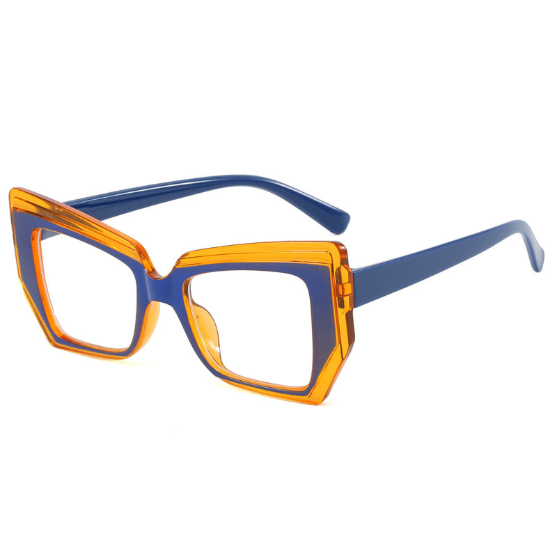 Damen Modische Brille mit auffälligem, geometrischem Rahmen Brehn