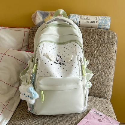 Stylischer gepunkteter Rucksack mit dekorativen Akzenten Brehn