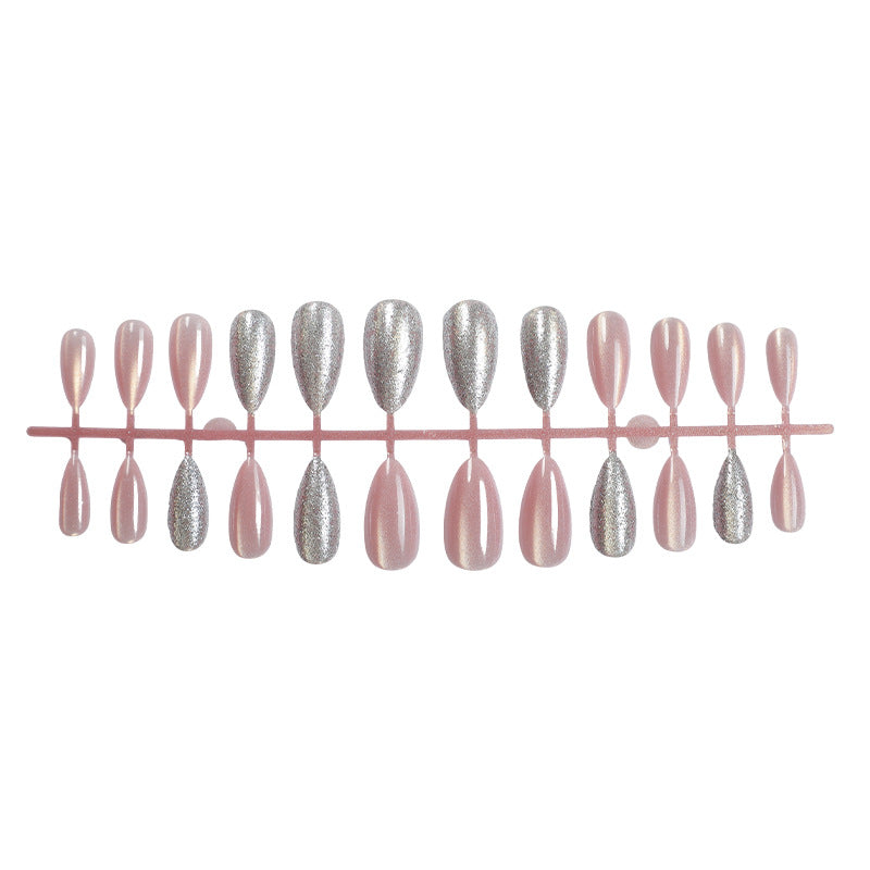 Funkelndes Glitzer Press-On Nagelset Brehn