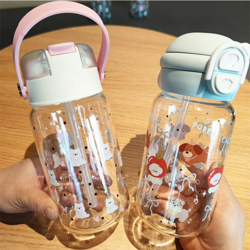 Damen kreative Trinkflasche mit integrierter Silikon-Trageschlaufe Brehn