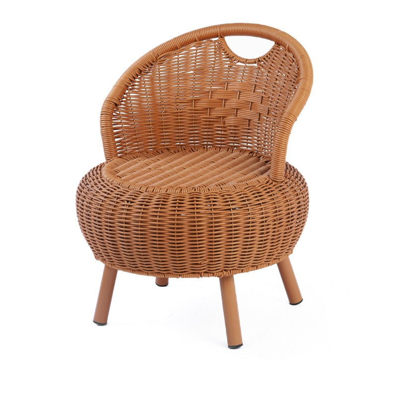 Geflochtener Rattan Lounge-Stuhl Brehn
