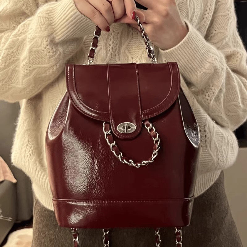 Chic Ketten-akzentierte Bucket-Handtasche Brehn