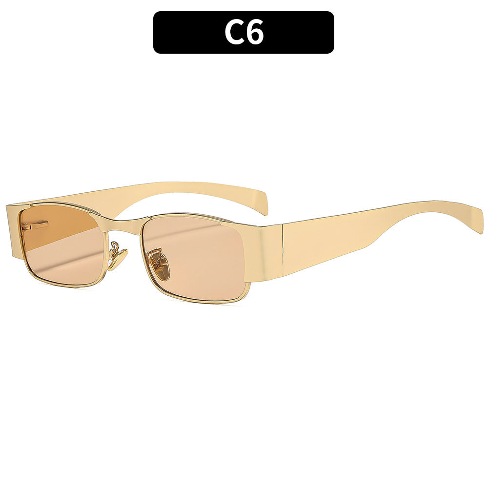 Stylische geometrische rechteckige Sonnenbrille