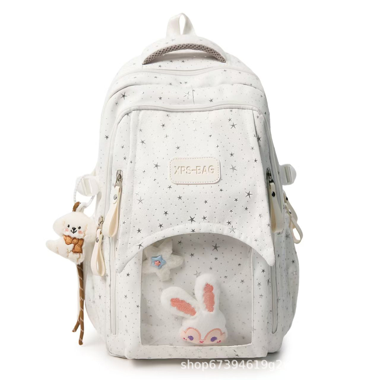 Verspielt gepunkteter Rucksack Brehn