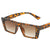 Damen geometrische Sonnenbrille mit trendigem, eckigem Rahmen Brehn