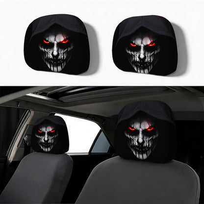 Auto-Kopfstützenbezug mit Retro-Horror-Motiv