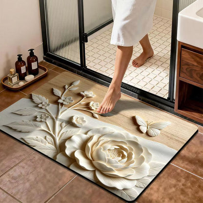 Premium Floral Design Badteppich Brehn