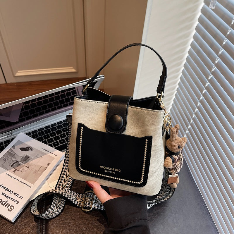 Chic Strukturierte Mini Eimer Tasche Brehn