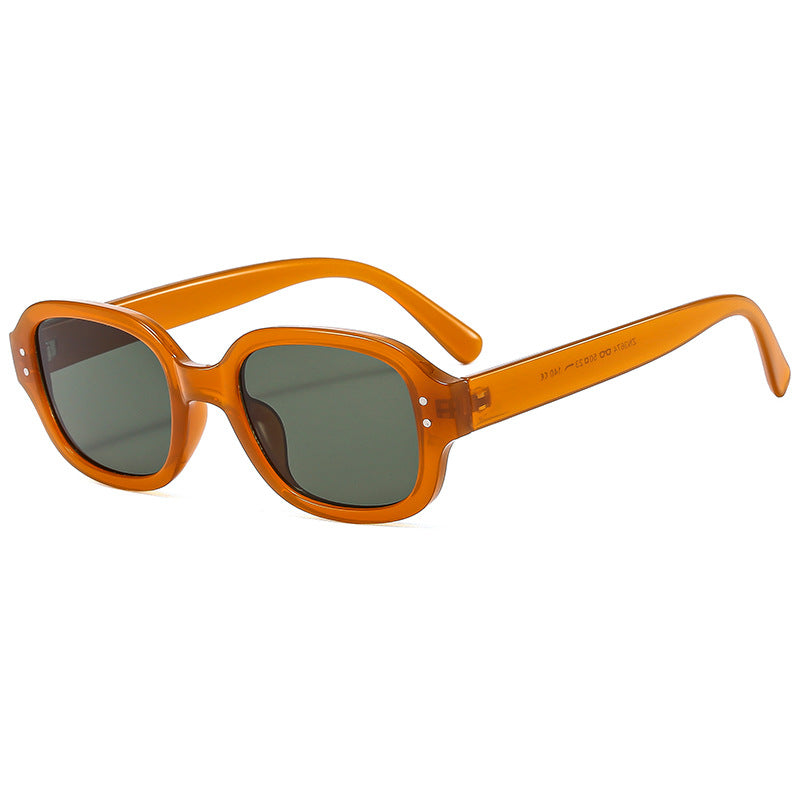 Damen Sonnenbrille mit modernem, transparentem Rahmen und UV-Schutz Brehn