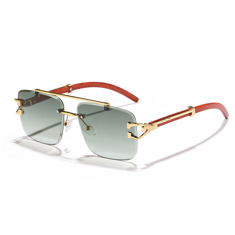 Damen stilvolle quadratische Sonnenbrille mit luxuriösem Metallrahmen Brehn