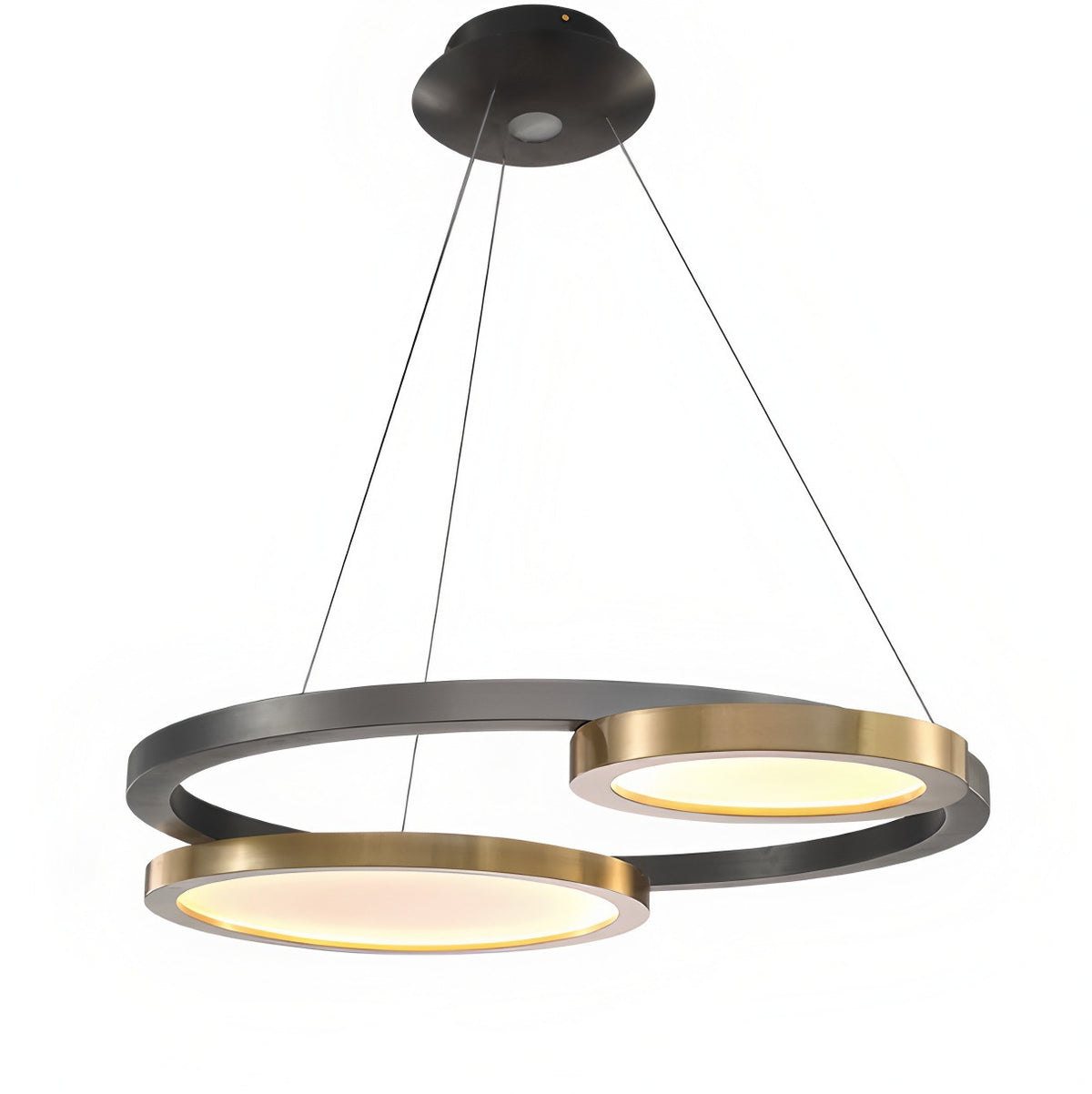 Moderne Dual-Circle Pendelleuchte