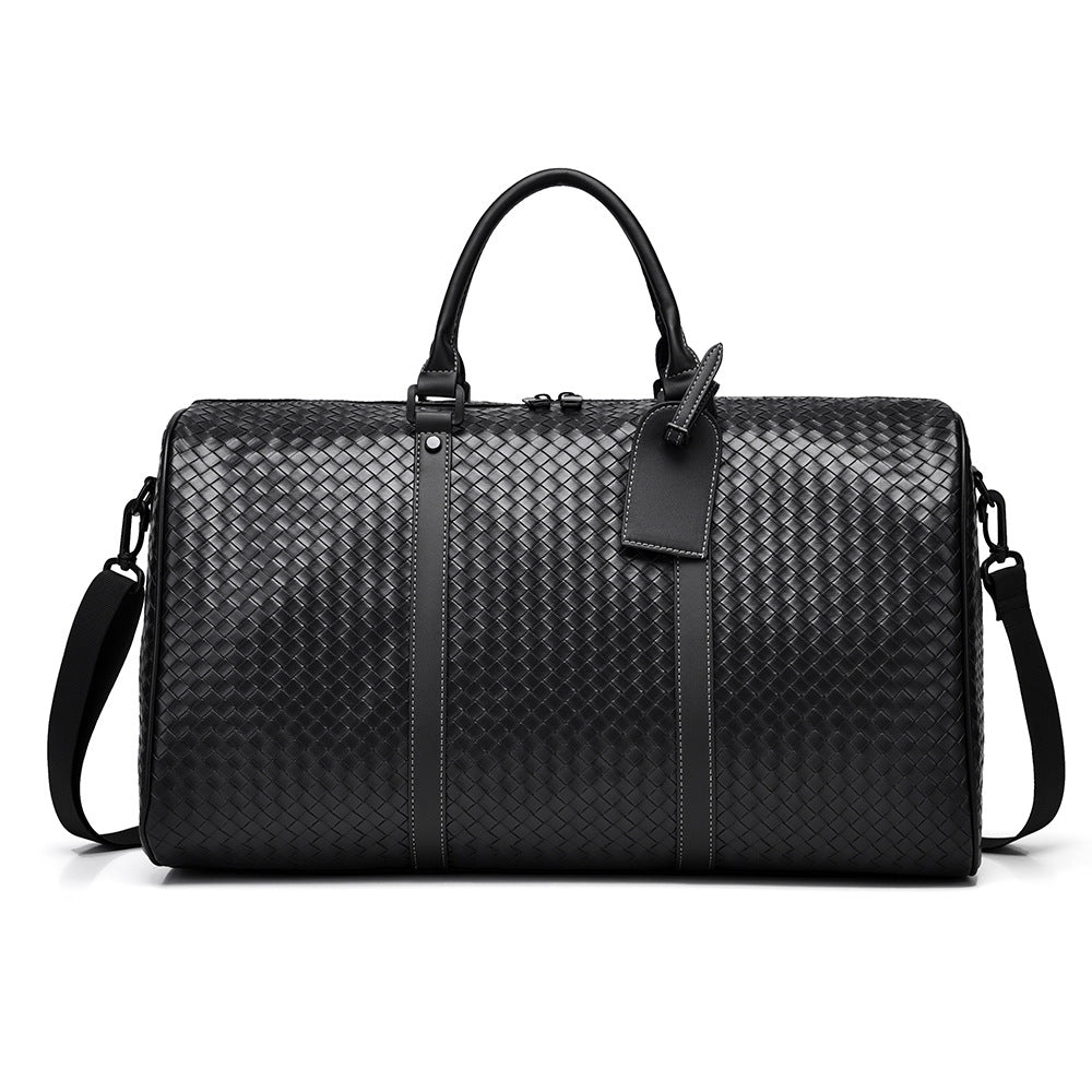 Gewebte Leder Wochenende Reise Duffle Bag Brehn