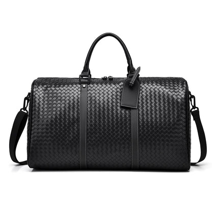 Gewebte Leder Wochenende Reise Duffle Bag Brehn