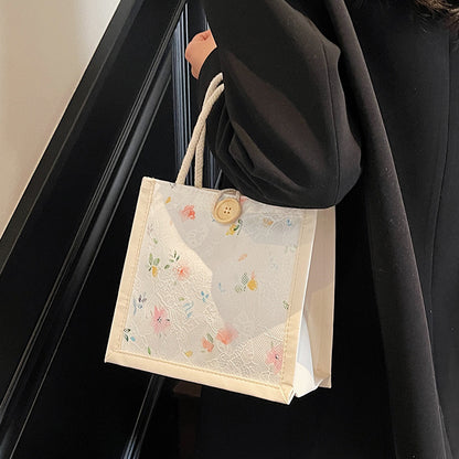 Blumemuster Handgefertigte Tragetasche