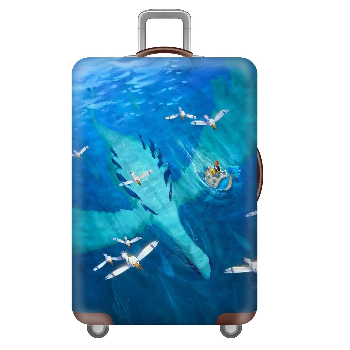 Unisex nan robuster Hartschalen-Trolley mit Löwenportrait Motivdruck, stoßfester ABS-Polycarbonat-Schale, mehrrädrigem Fahrwerk und TSA-Sicherheitsverschluss Brehn
