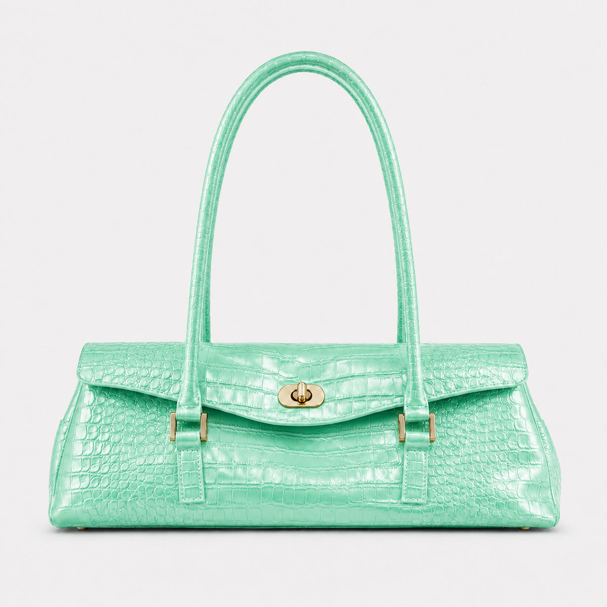 Elegante Krokodil-Optik Handtasche