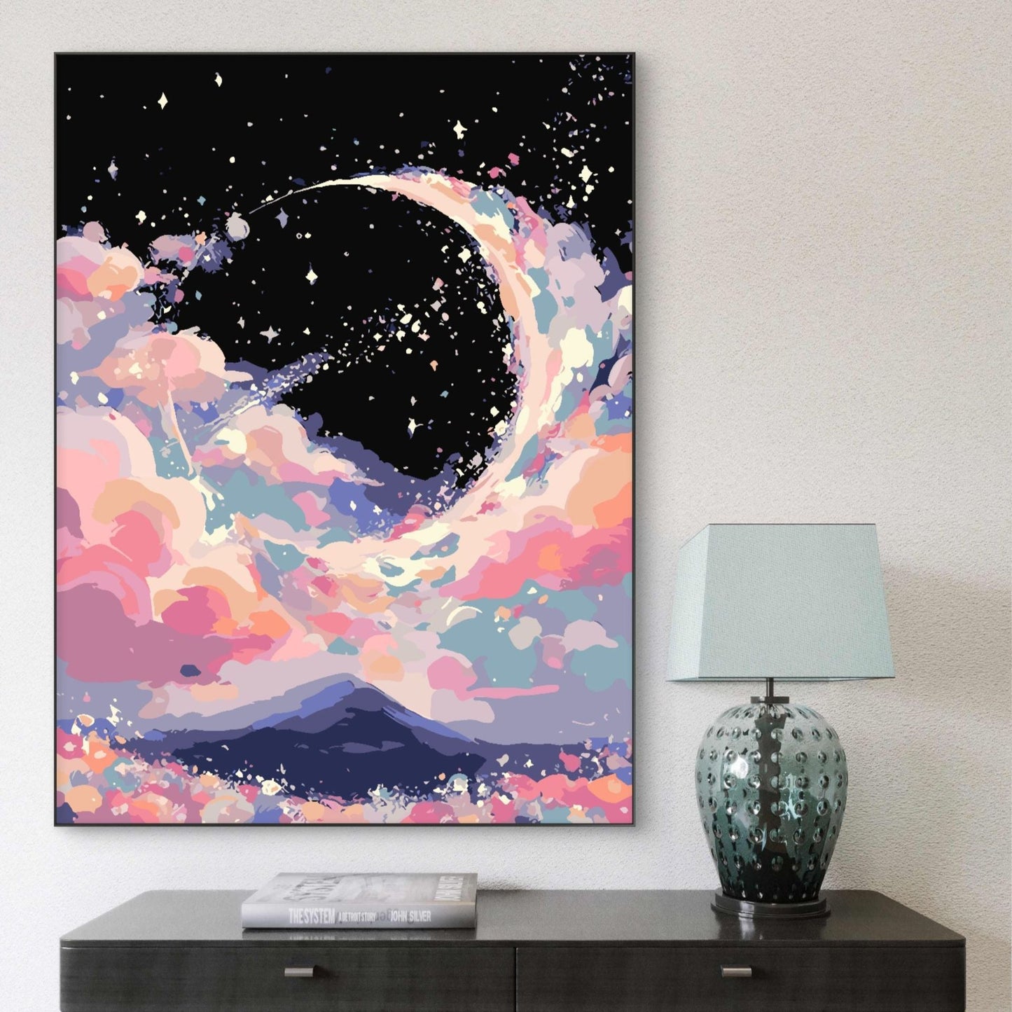 Träumerische himmlische Landschaft Leinwand Kunst Brehn