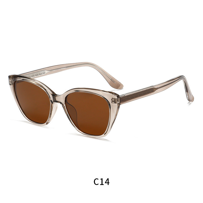 Damen moderne Cat-Eye Sonnenbrille mit UV-Schutz und schickem Rahmen Brehn