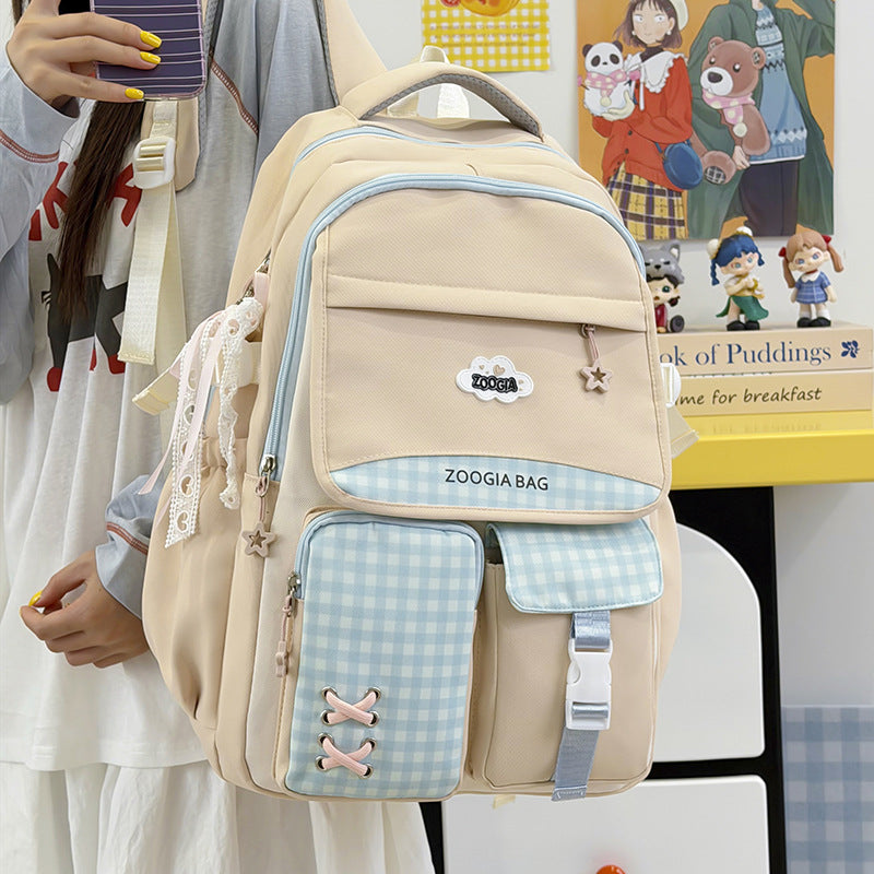 Stylische Multi-Taschen-Schulrucksack Brehn