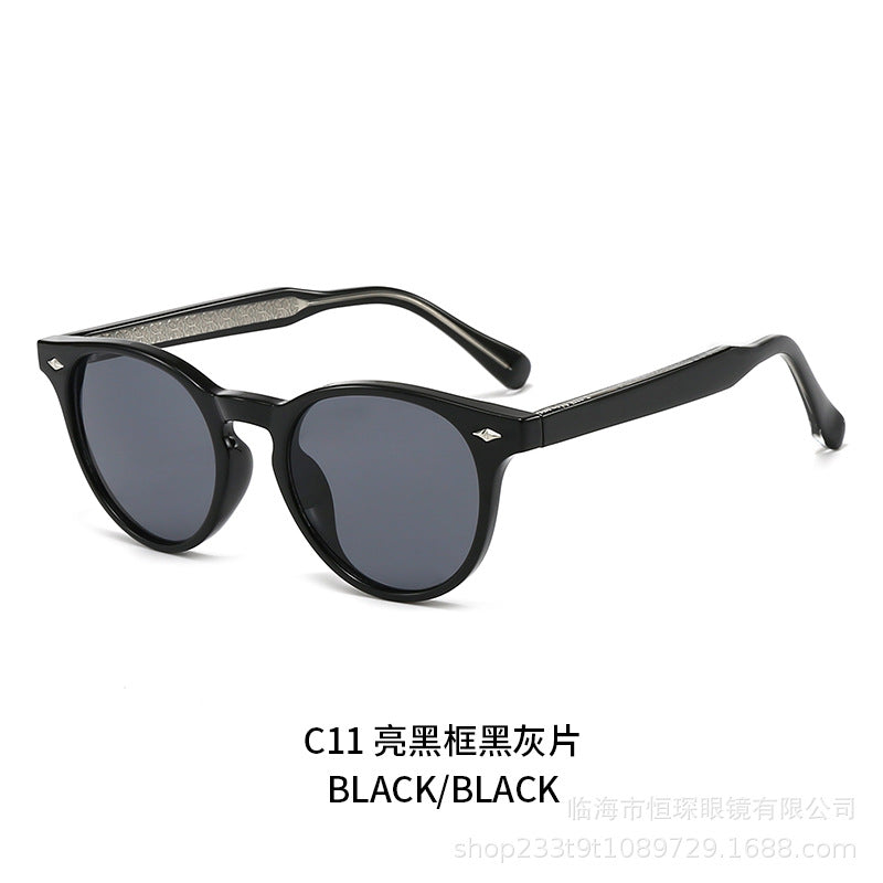 Damen runde Sonnenbrille im stilvollen Retro-Design Brehn