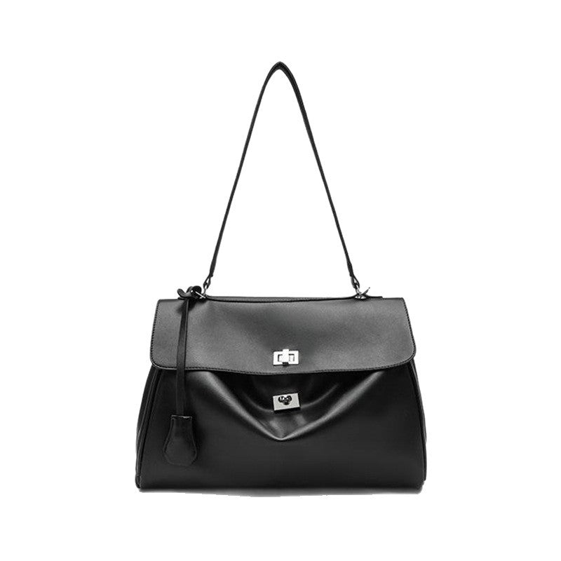 Strukturierte Lederhandtasche Brehn