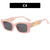 Damen modische quadratische Sonnenbrille mit goldenen Verzierungen Brehn