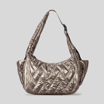 Gepolsterte Metallische Handtasche