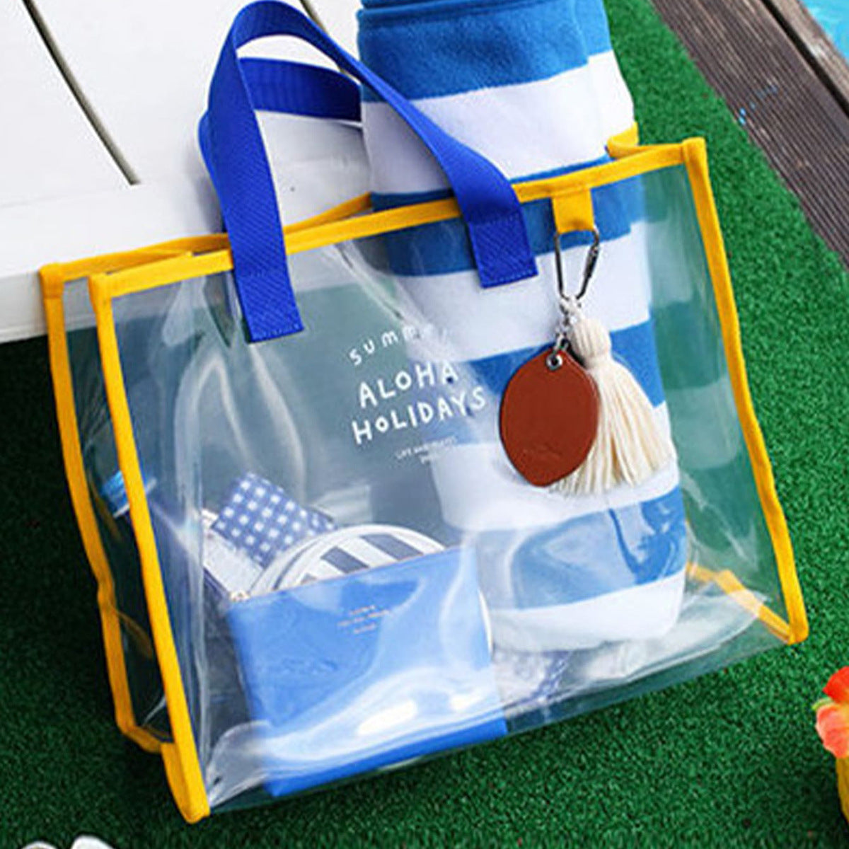 Transparente Strandtasche mit Mehreren Innenfächern Brehn