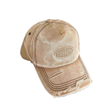 Männer Distressed Denim Effekt Baseballmütze Brehn